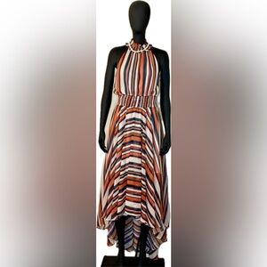 NWOT🌹Vici Strapless Dress - Orange, Black, White